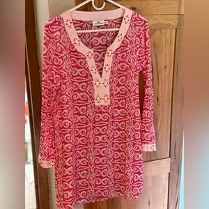 Vineyard Vines Pink and White Striped Shirt